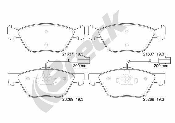 Set placute frana,frana disc 23289 00 701 10 BRECK